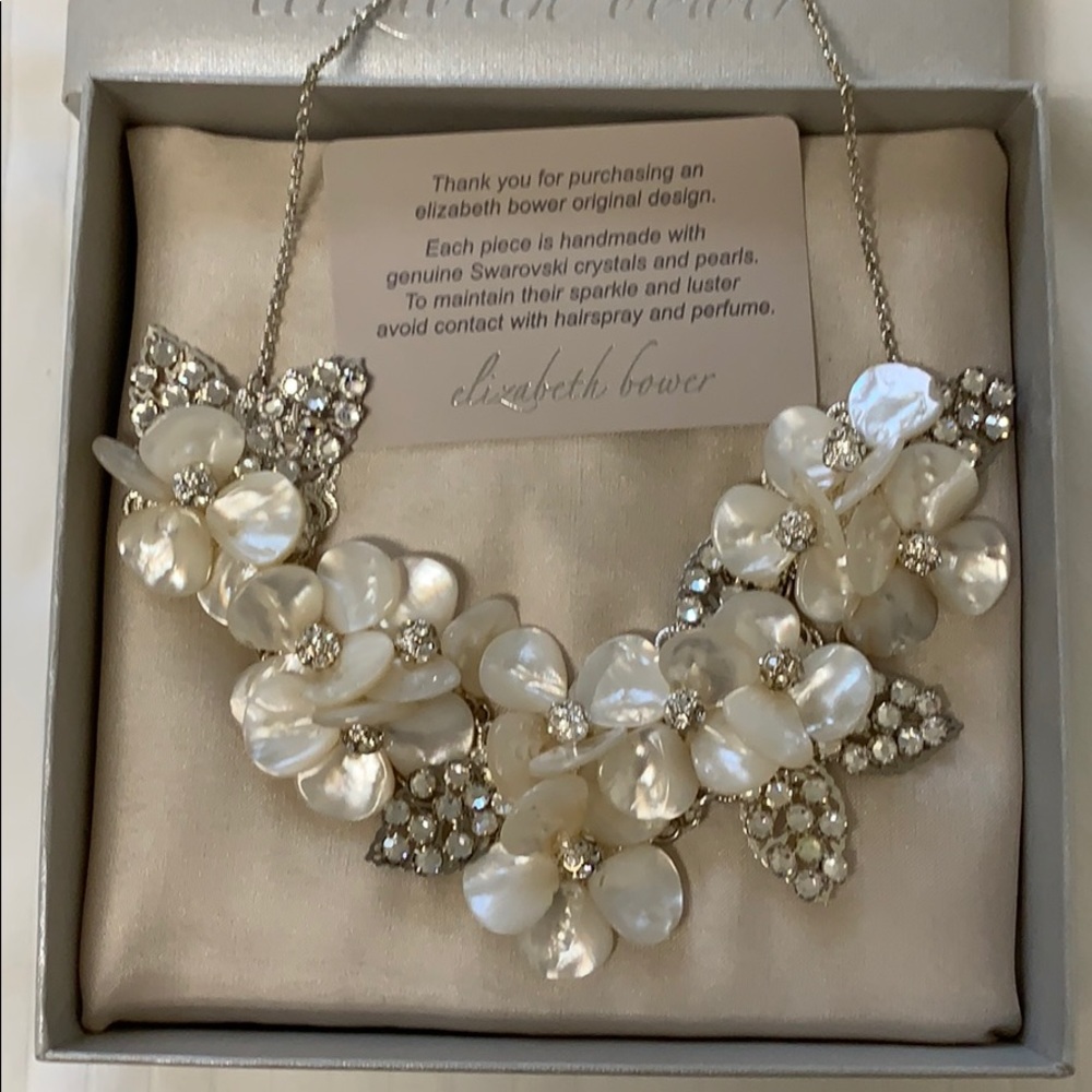 Bridal jewelry Elizabeth Bower statement necklace
